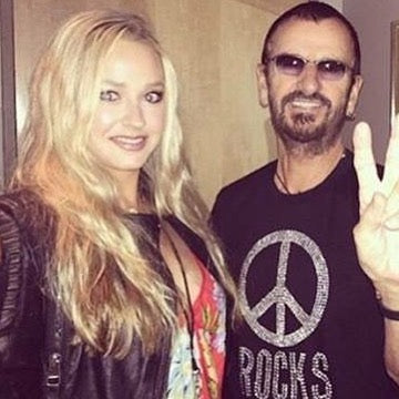 Peace Rocks Bling V Neck As Seen On Ringo Starr