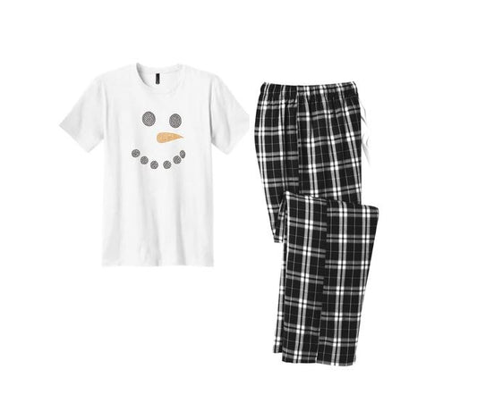 Snowman Bling Unisex Pajama Set