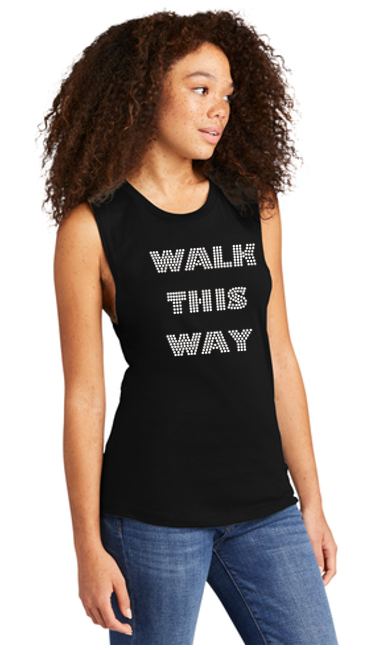 Walk This Way Bling Festival Tank NEW STYLE! Next Level Brand