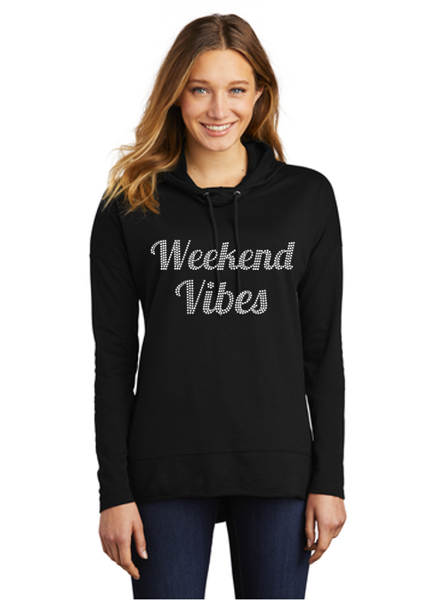 Weekend Vibes Vintage French Terry Hoodie Tunic